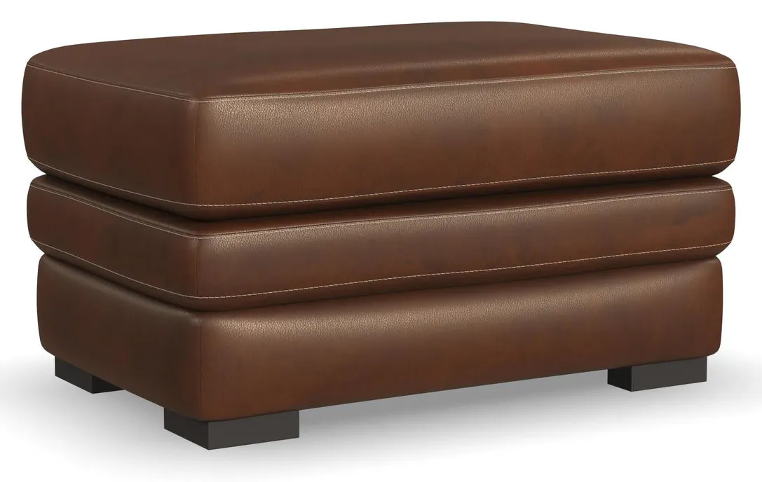 Flexsteel Furniture 1825-08-90772 David Pecan Leather Ottoman Flexsteel Furniture 1825-08-90772 David Pecan Leather Ottoman