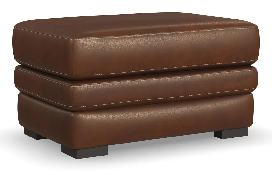 Flexsteel Furniture 1825-08-90772 David Pecan Leather Ottoman Flexsteel Furniture 1825-08-90772 David Pecan Leather Ottoman