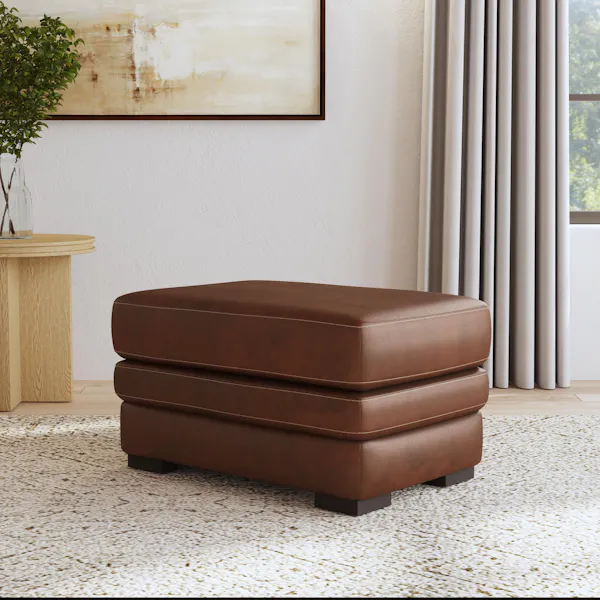 Flexsteel Furniture 1825-08-90772 David Pecan Leather Ottoman Flexsteel Furniture 1825-08-90772 David Pecan Leather Ottoman