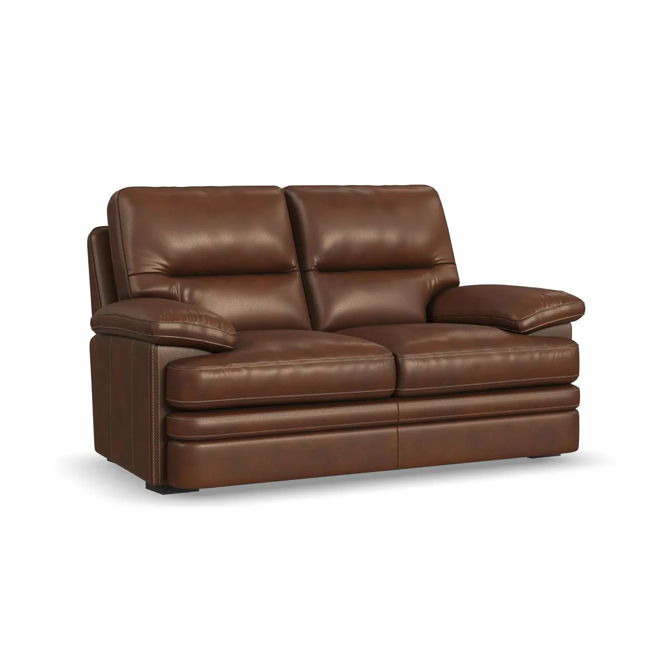 Flexsteel Furniture 1825-20-90772 David Pecan Leather Loveseat
