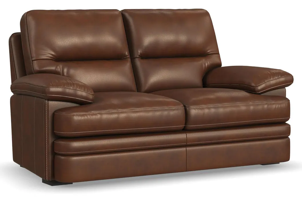 Flexsteel Furniture 1825-20-90772 David Pecan Leather Loveseat Flexsteel Furniture 1825-20-90772 David Pecan Leather Loveseat