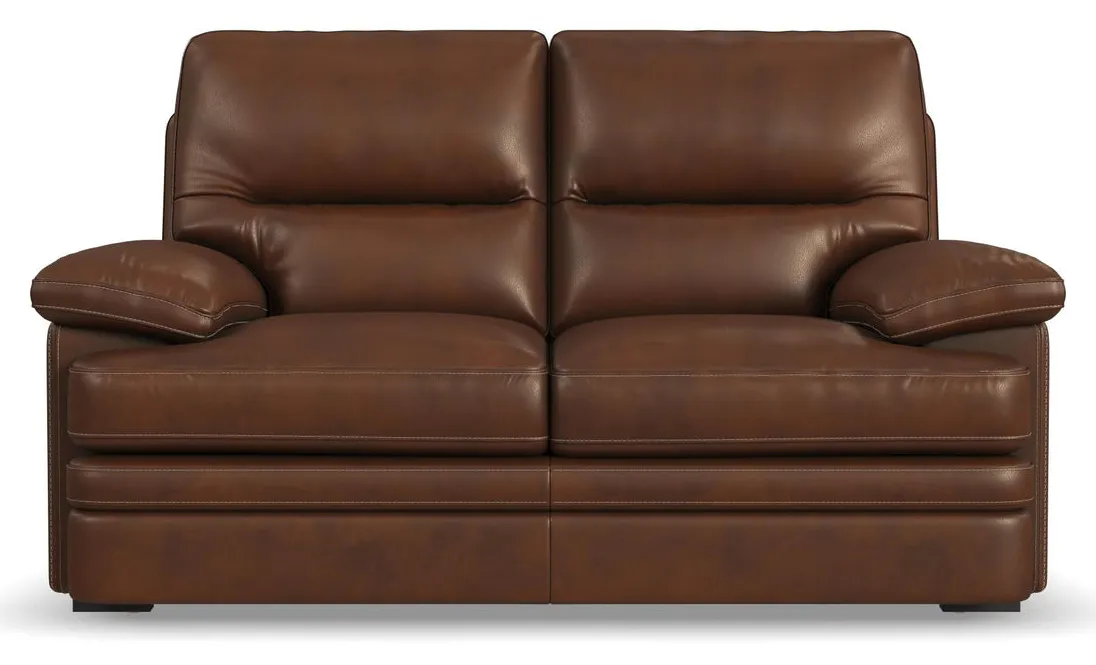 Flexsteel Furniture 1825-20-90772 David Pecan Leather Loveseat Flexsteel Furniture 1825-20-90772 David Pecan Leather Loveseat