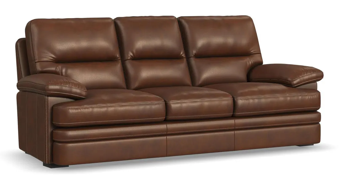 Flexsteel Furniture 1825-31-90772 David Pecan Leather Sofa Flexsteel Furniture 1825-31-90772 David Pecan Leather Sofa