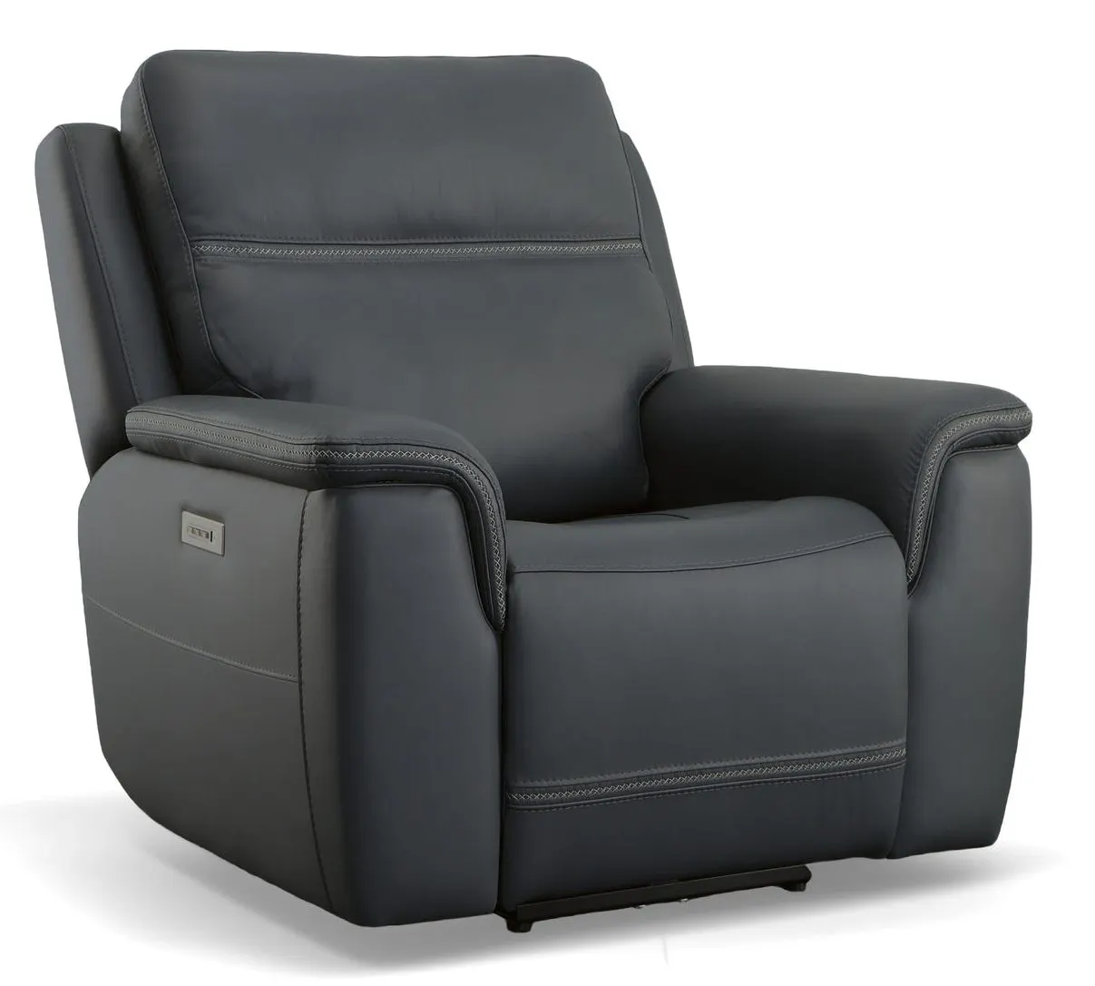 Flexsteel Furniture 1845-50PH-00942 Sawyer Marine Leather Power Recliner with Power Headrest and Lumbar