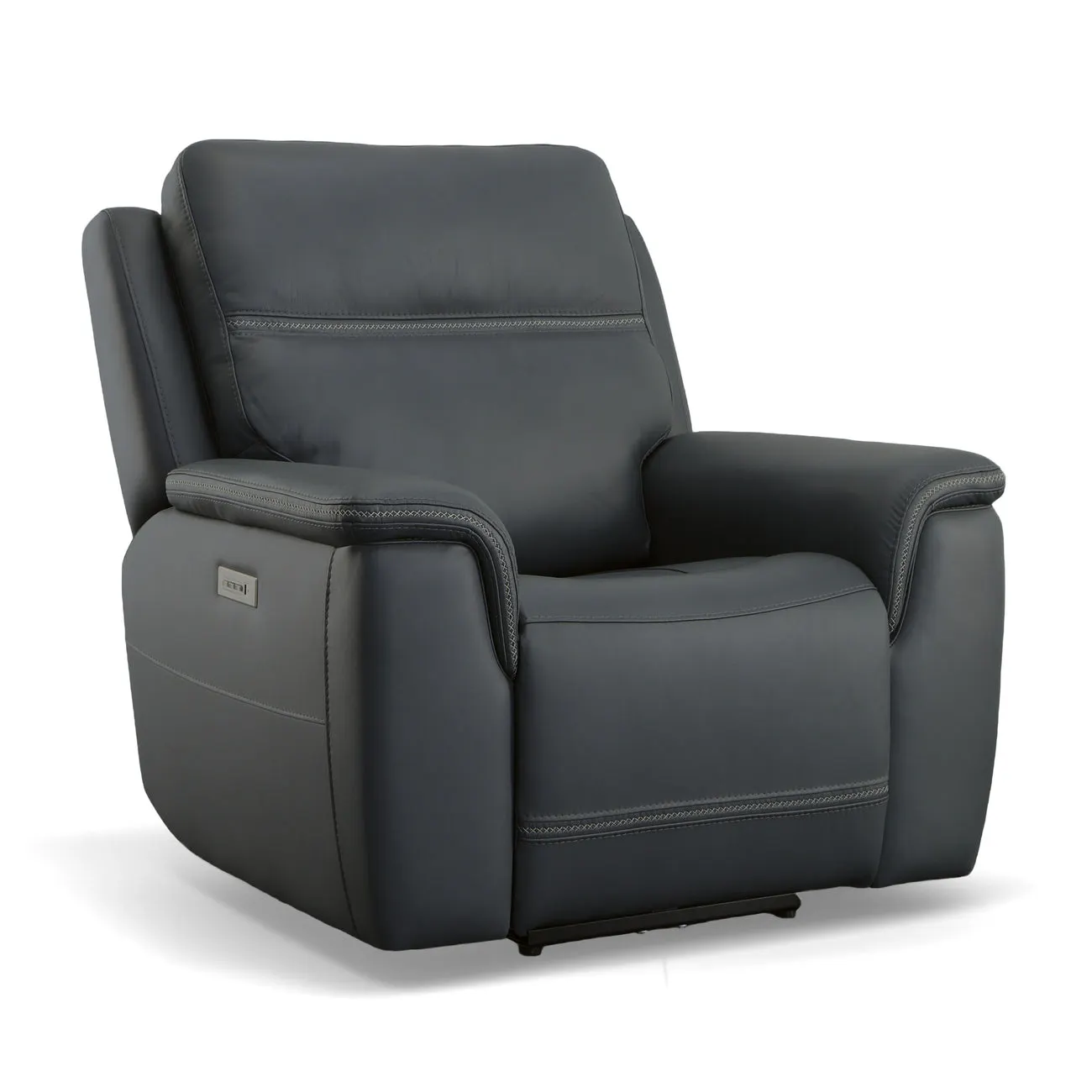 Flexsteel Furniture 1845-50PH-00942 Sawyer Marine Leather Power Recliner with Power Headrest and Lumbar