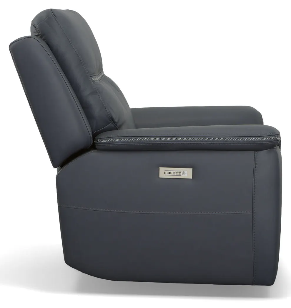 Flexsteel Furniture 1845-50PH-00942 Sawyer Marine Leather Power Recliner with Power Headrest and Lumbar Flexsteel Furniture 1845-50PH-00942 Sawyer Marine Leather Power Recliner with Power Headrest and Lumbar