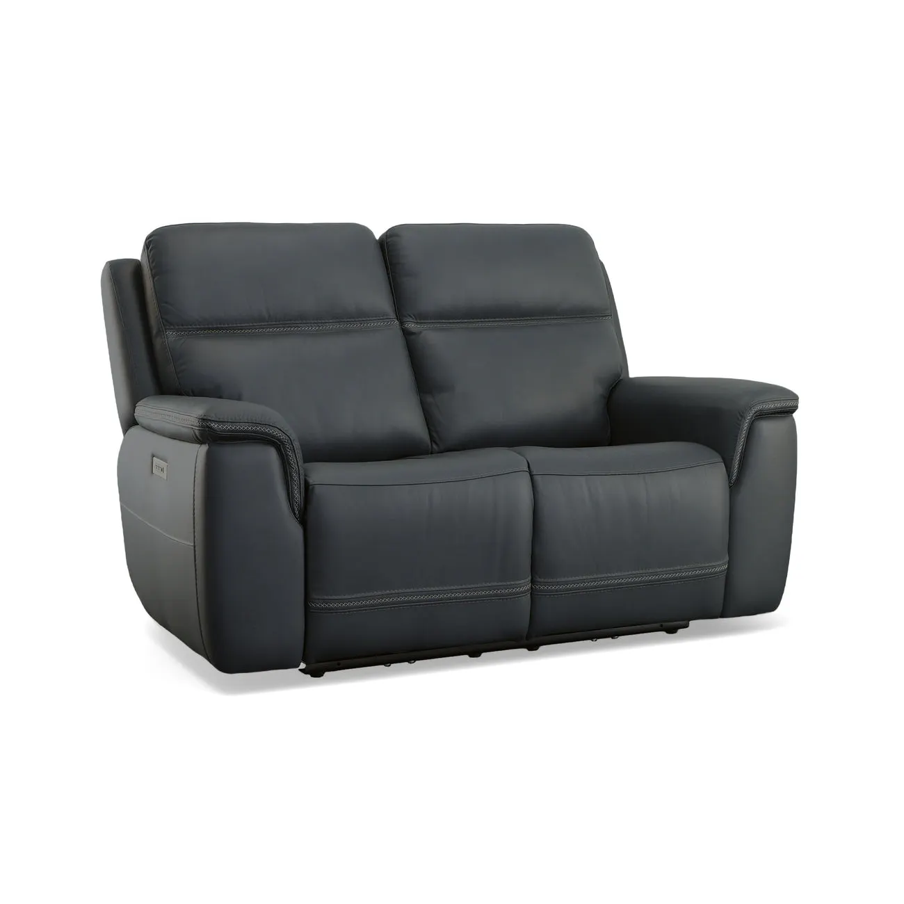 Flexsteel Furniture 1845-60PH-00942 Sawyer Marine Leather Power Reclining Loveseat with Power Headrests and Lumbar