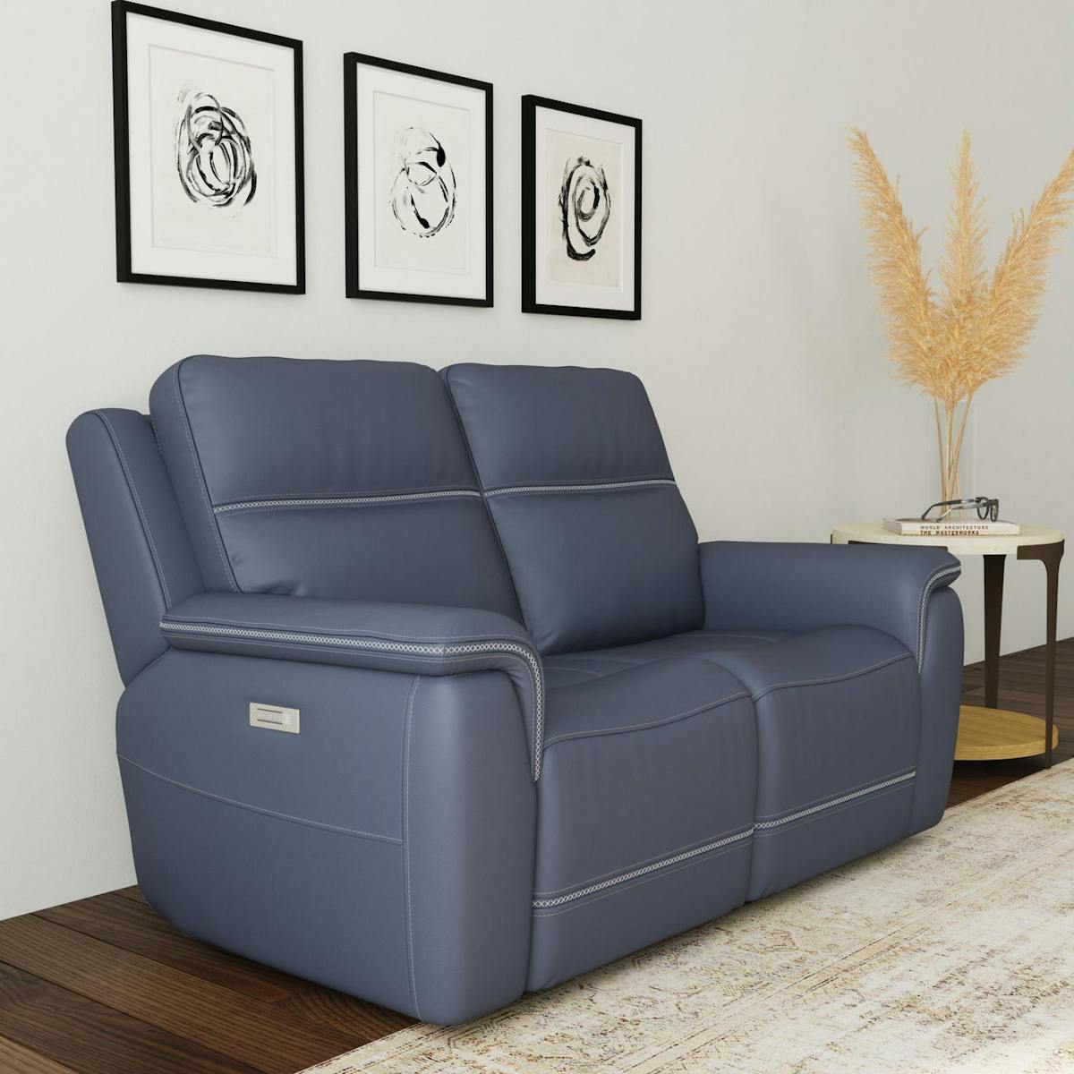 Flexsteel Furniture 1845-60PH-00942 Sawyer Marine Leather Power Reclining Loveseat with Power Headrests and Lumbar Flexsteel Furniture 1845-60PH-00942 Sawyer Marine Leather Power Reclining Loveseat with Power Headrests and Lumbar
