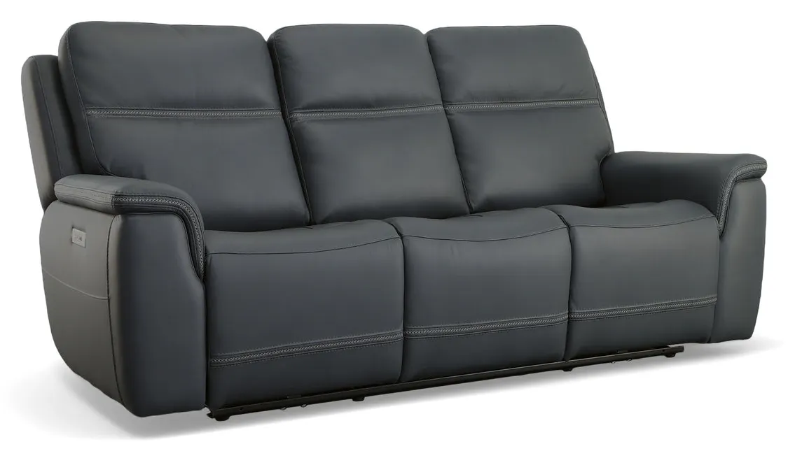 Flexsteel Furniture 1845-62PH-00942 Sawyer Marine Leather Power Reclining Sofa with Power Headrests and Lumbar Flexsteel Furniture 1845-62PH-00942 Sawyer Marine Leather Power Reclining Sofa with Power Headrests and Lumbar