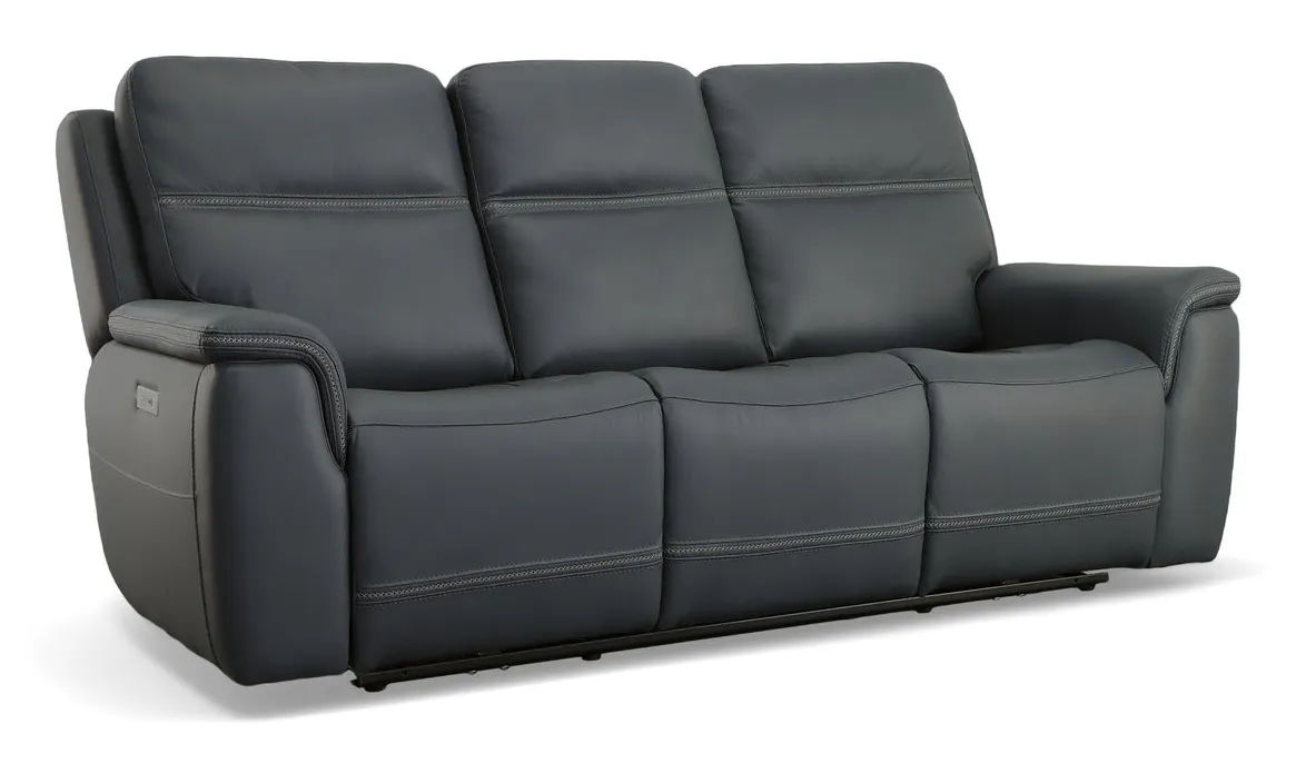 Flexsteel Furniture 1845-62PH-00942 Sawyer Marine Leather Power Reclining Sofa with Power Headrests and Lumbar Flexsteel Furniture 1845-62PH-00942 Sawyer Marine Leather Power Reclining Sofa with Power Headrests and Lumbar