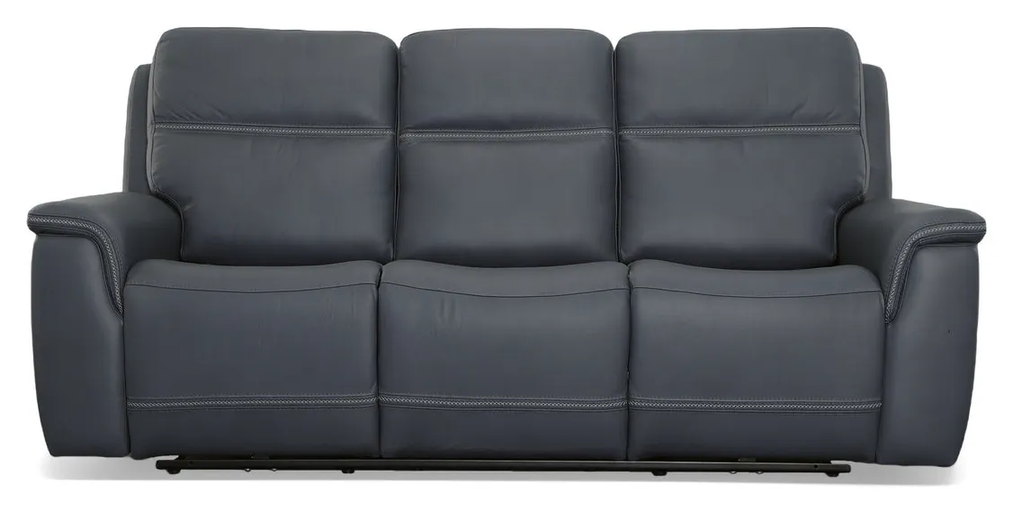 Flexsteel Furniture 1845-62PH-00942 Sawyer Marine Leather Power Reclining Sofa with Power Headrests and Lumbar Flexsteel Furniture 1845-62PH-00942 Sawyer Marine Leather Power Reclining Sofa with Power Headrests and Lumbar
