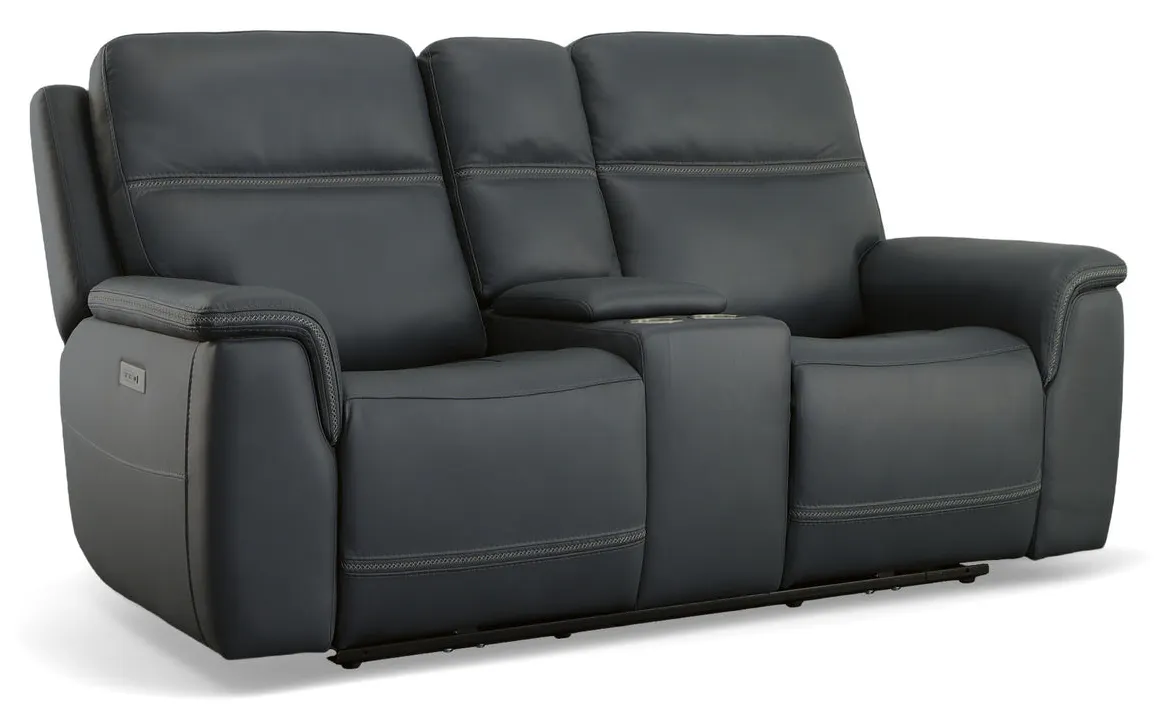 Flexsteel Furniture 1845-64PH-00942 Sawyer Marine Leather Pwr Recl Loveseat with Console, Power Headrests and Lumbar Flexsteel Furniture 1845-64PH-00942 Sawyer Marine Leather Pwr Recl Loveseat with Console, Power Headrests and Lumbar
