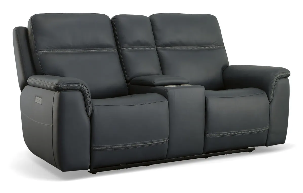 Flexsteel Furniture 1845-64PH-00942 Sawyer Marine Leather Pwr Recl Loveseat with Console, Power Headrests and Lumbar Flexsteel Furniture 1845-64PH-00942 Sawyer Marine Leather Pwr Recl Loveseat with Console, Power Headrests and Lumbar