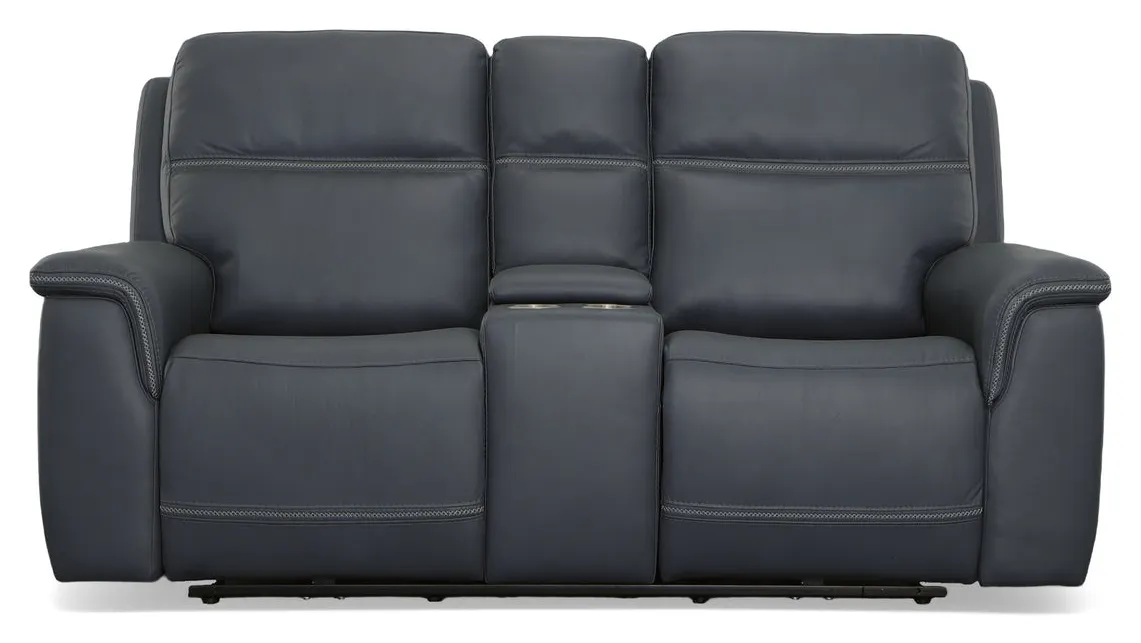 Flexsteel Furniture 1845-64PH-00942 Sawyer Marine Leather Pwr Recl Loveseat with Console, Power Headrests and Lumbar Flexsteel Furniture 1845-64PH-00942 Sawyer Marine Leather Pwr Recl Loveseat with Console, Power Headrests and Lumbar