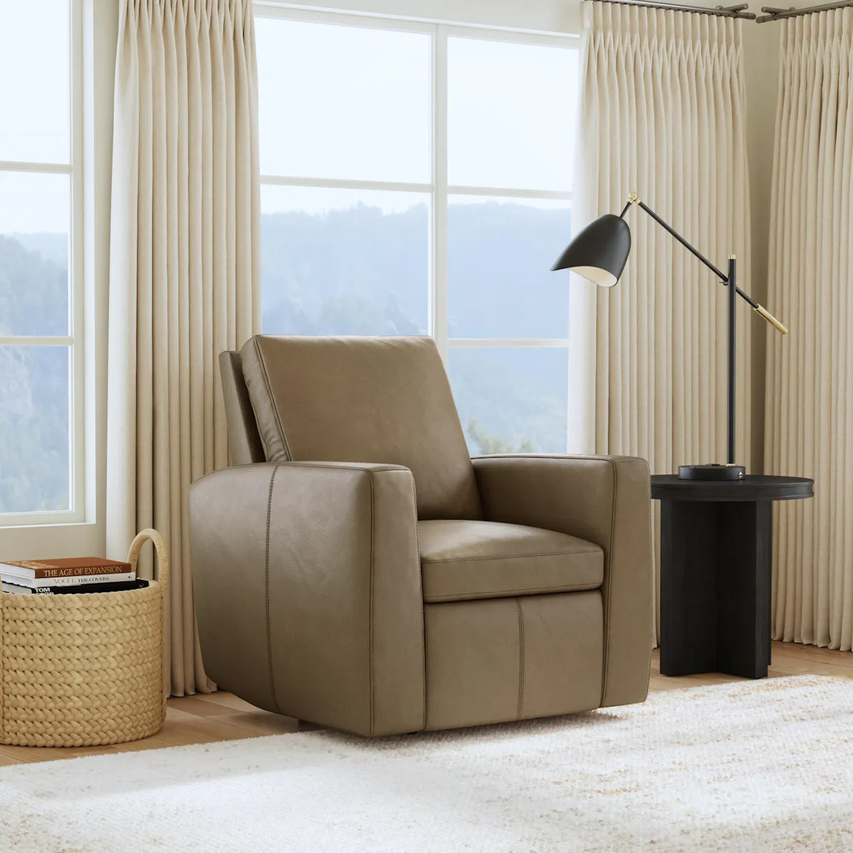 Flexsteel Furniture 1865-50P-73401 Aria Fawn Leather Power Recliner Flexsteel Furniture 1865-50P-73401 Aria Fawn Leather Power Recliner