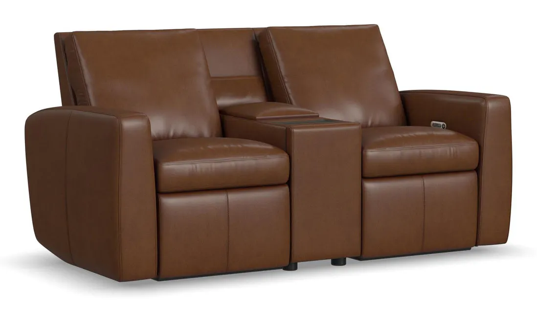 Flexsteel Furniture 1865-604P-73472 Aria Sedona Leather Power Reclining Loveseat with Console Flexsteel Furniture 1865-604P-73472 Aria Sedona Leather Power Reclining Loveseat with Console