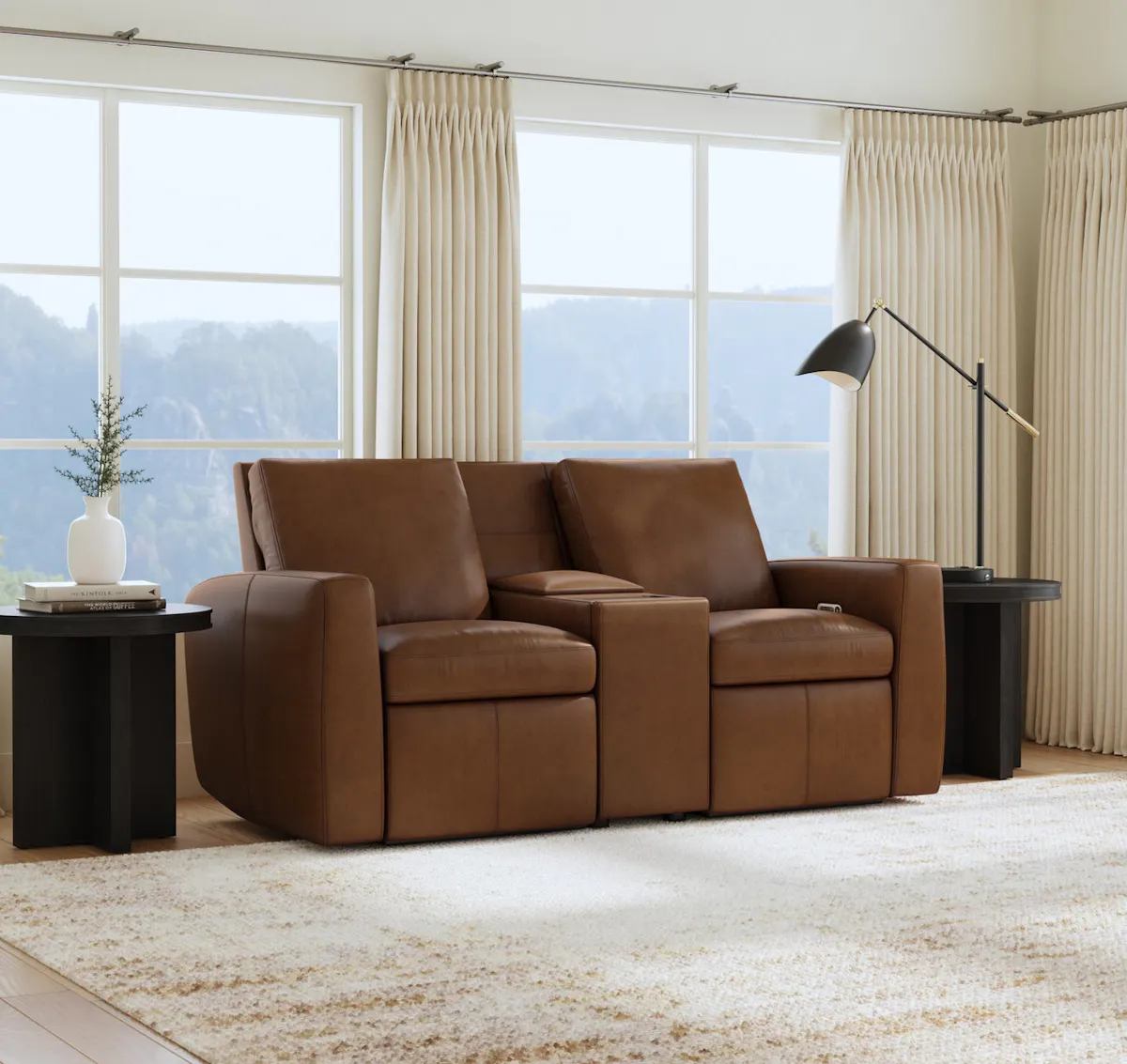 Flexsteel Furniture 1865-604P-73472 Aria Sedona Leather Power Reclining Loveseat with Console Flexsteel Furniture 1865-604P-73472 Aria Sedona Leather Power Reclining Loveseat with Console