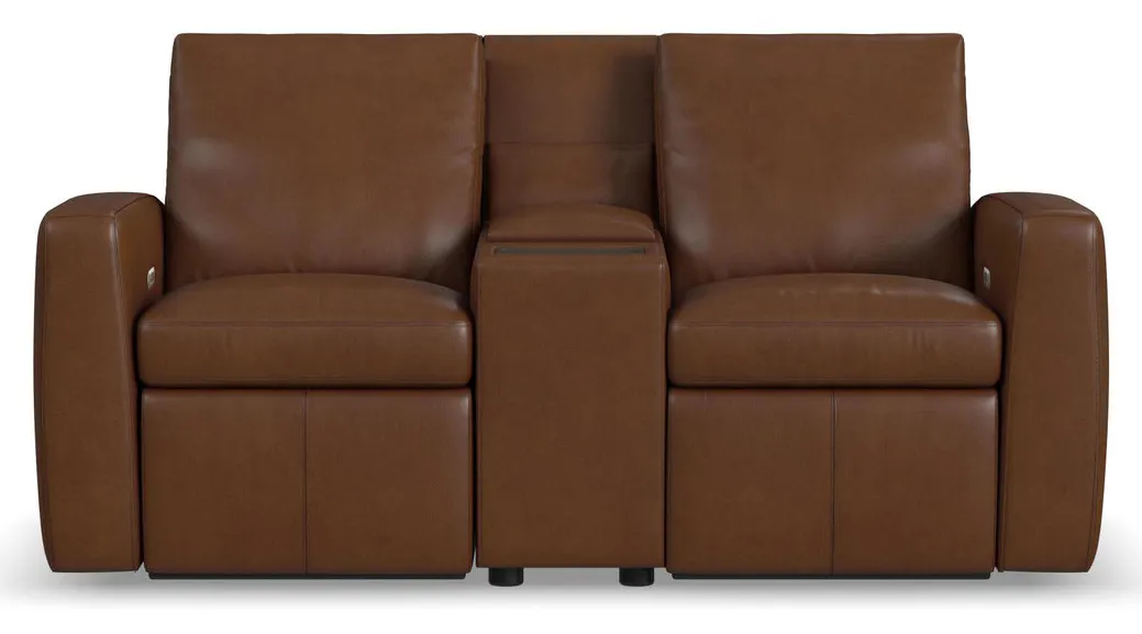 Flexsteel Furniture 1865-604P-73472 Aria Sedona Leather Power Reclining Loveseat with Console Flexsteel Furniture 1865-604P-73472 Aria Sedona Leather Power Reclining Loveseat with Console