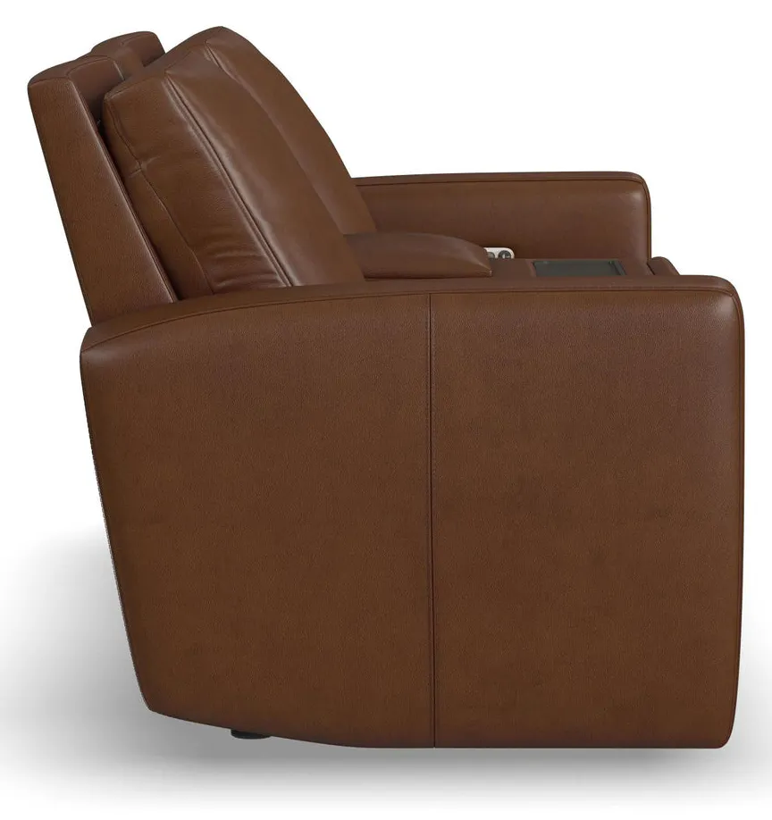 Flexsteel Furniture 1865-604P-73472 Aria Sedona Leather Power Reclining Loveseat with Console Flexsteel Furniture 1865-604P-73472 Aria Sedona Leather Power Reclining Loveseat with Console