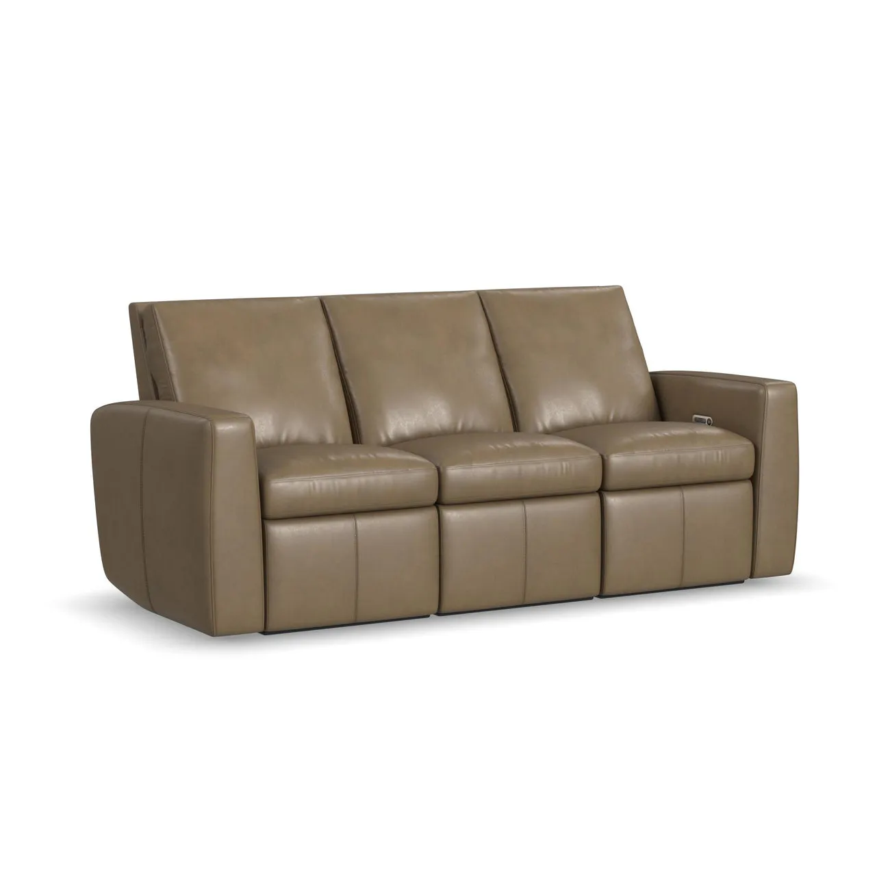 Flexsteel Furniture 1865-62P-73401 Aria Fawn Leather Power Reclining Sofa