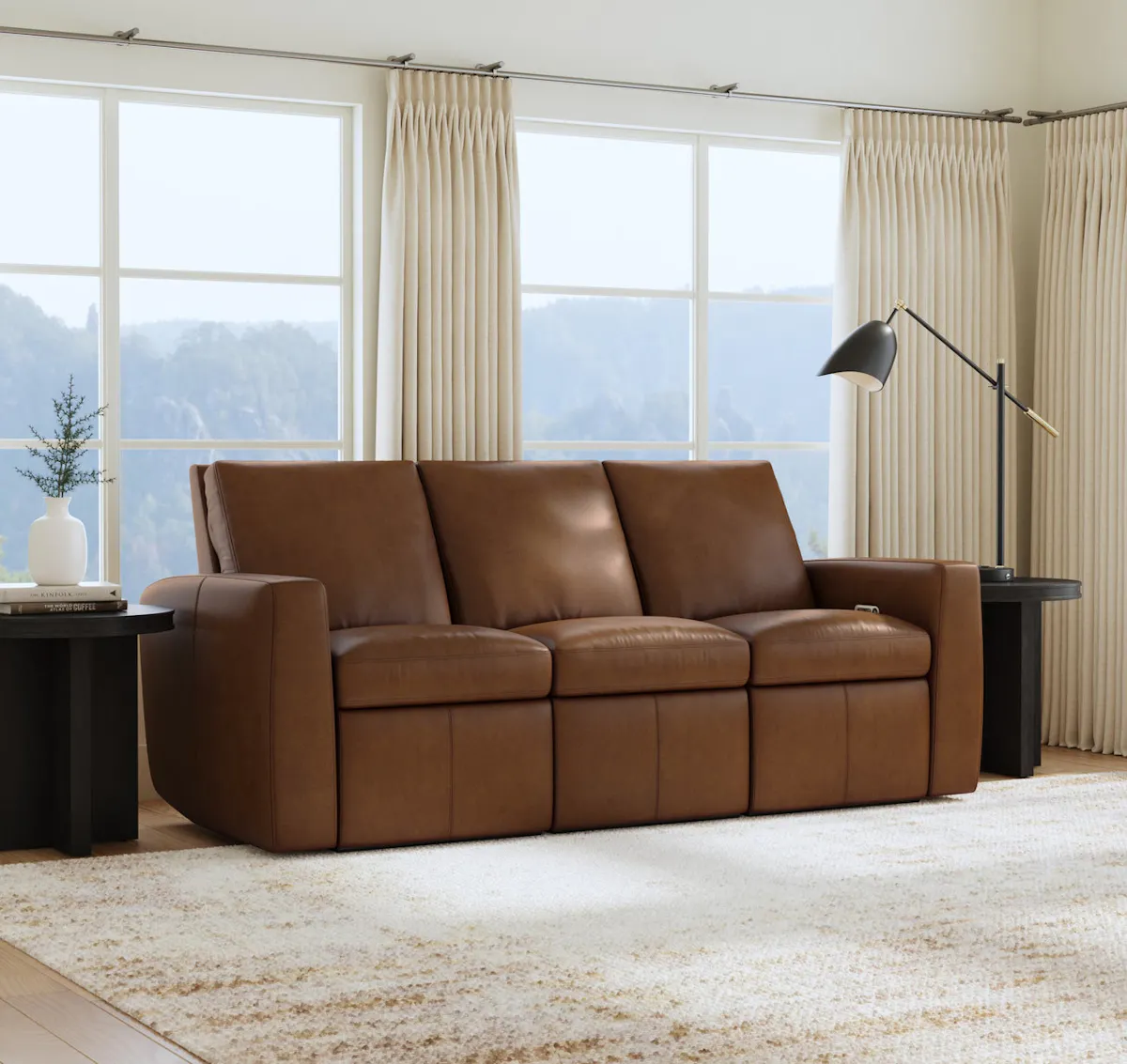 Flexsteel Furniture 1865-62P-73472 Aria Sedona Leather Power Reclining Sofa Flexsteel Furniture 1865-62P-73472 Aria Sedona Leather Power Reclining Sofa