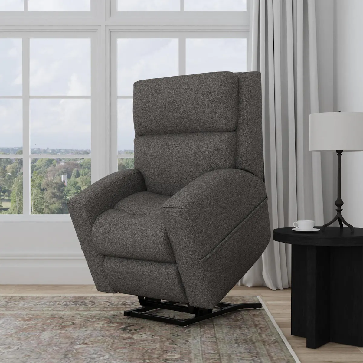 Flexsteel Furniture 2805-55L Score Fabric Power Lift Recliner with Power Headrest & Lumbar Flexsteel Furniture 2805-55L Score Fabric Power Lift Recliner with Power Headrest & Lumbar