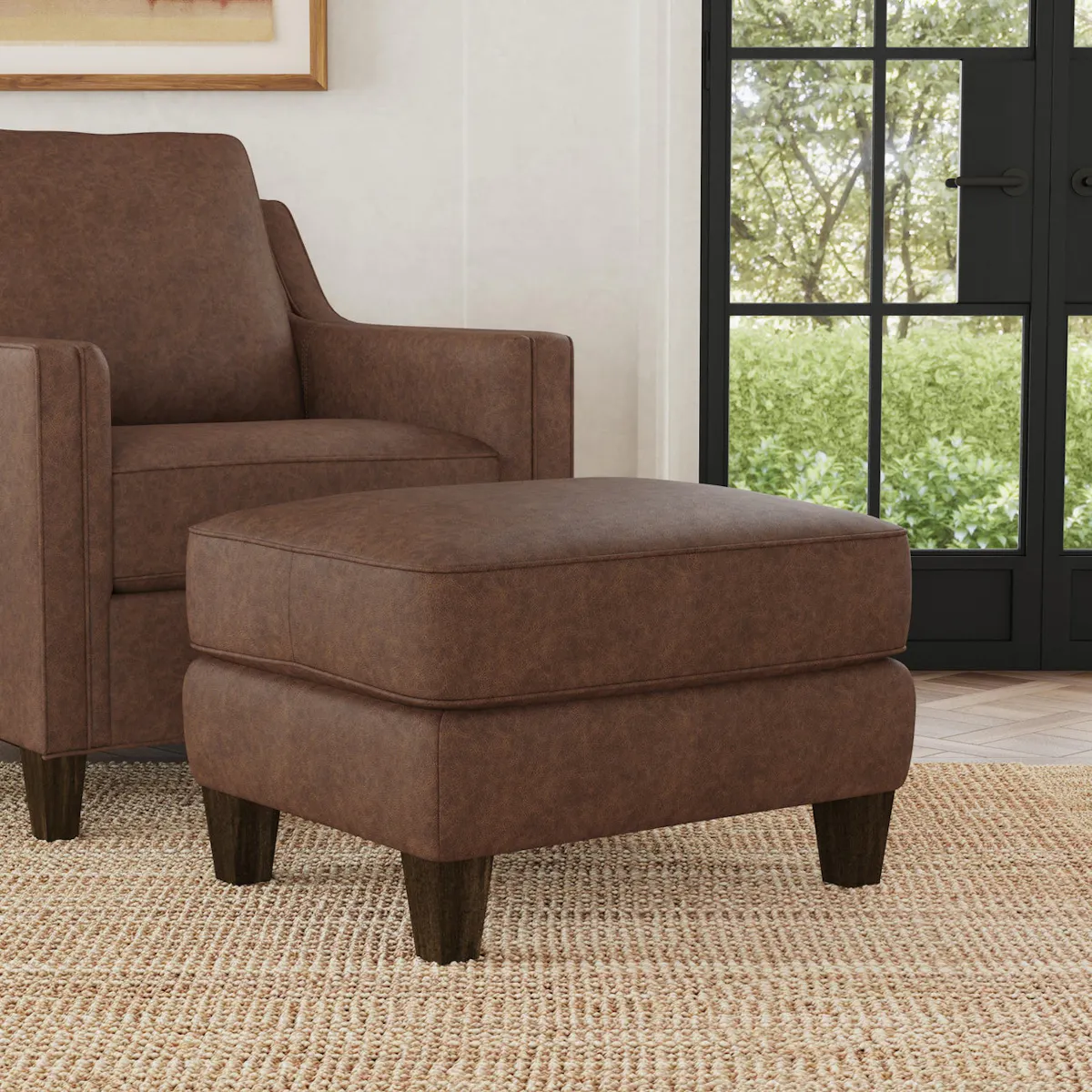 Flexsteel Furniture 3010-08 Finley Leather Ottoman Flexsteel Furniture 3010-08 Finley Leather Ottoman
