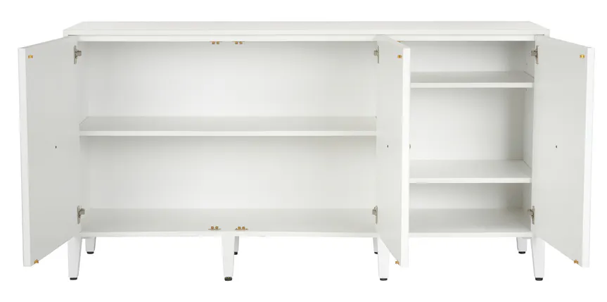 Chelsea House 370044 Burns Credenza White Chelsea House 370044 Burns Credenza White