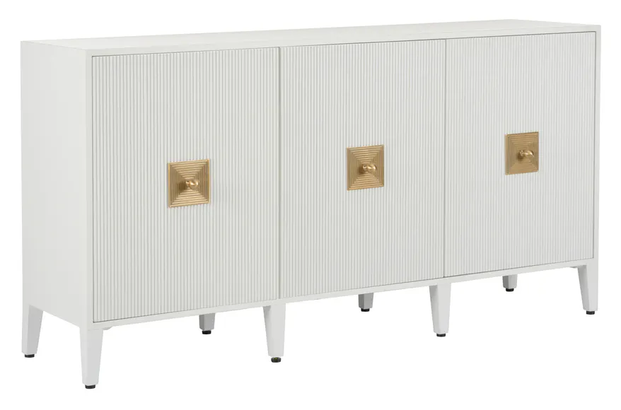 Chelsea House 370044 Burns Credenza White Chelsea House 370044 Burns Credenza White