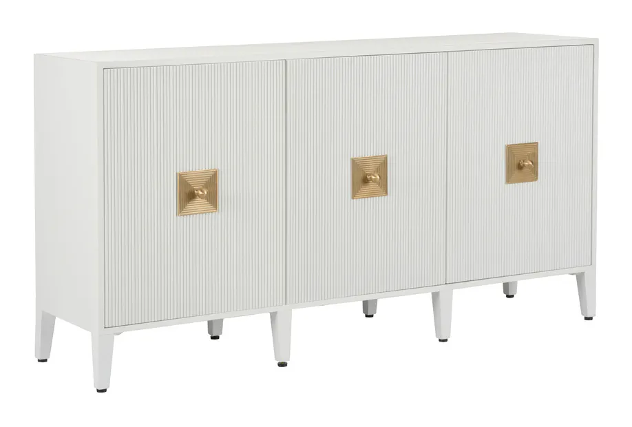 Chelsea House 370044 Burns Credenza White Chelsea House 370044 Burns Credenza White