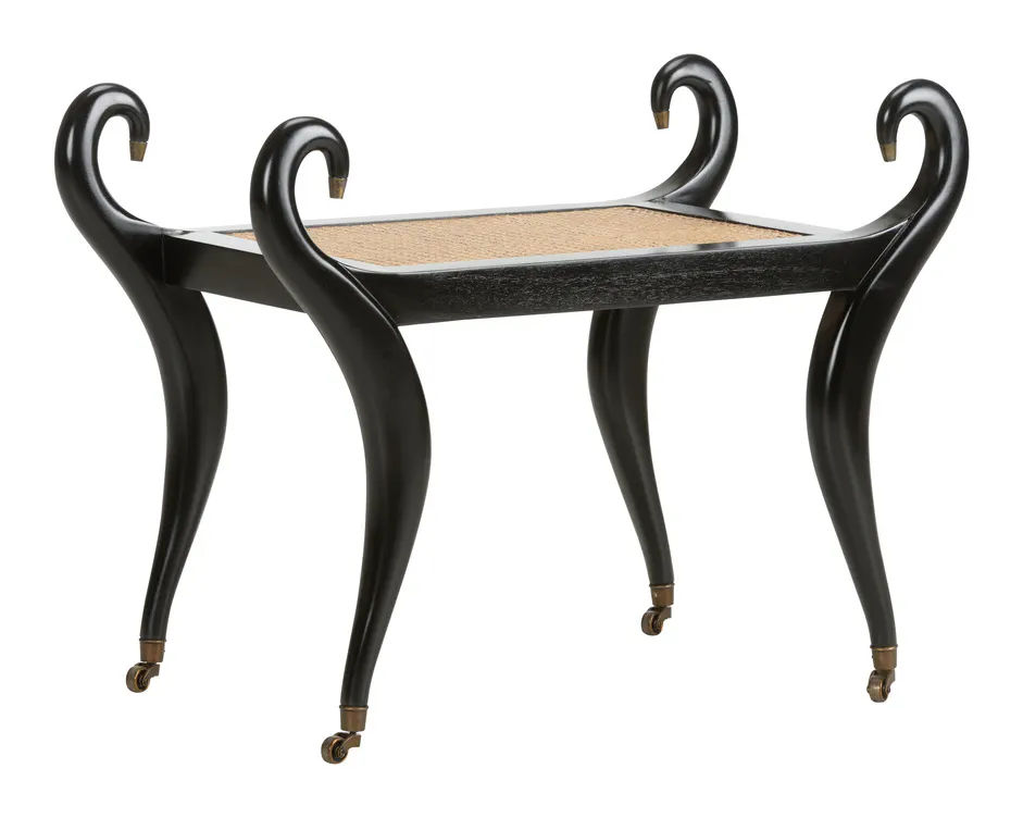 Chelsea House 370322 Swan Vanity Bench Black Chelsea House 370322 Swan Vanity Bench Black