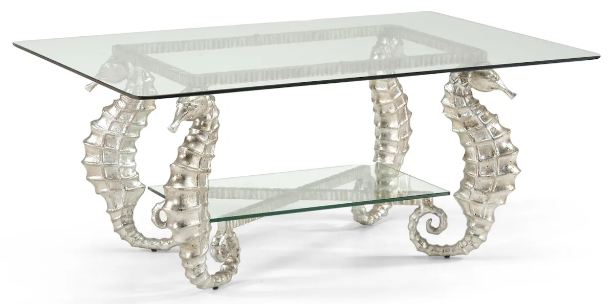 Chelsea House 381590 Seahorse Coffee Table Silver Chelsea House 381590 Seahorse Coffee Table Silver
