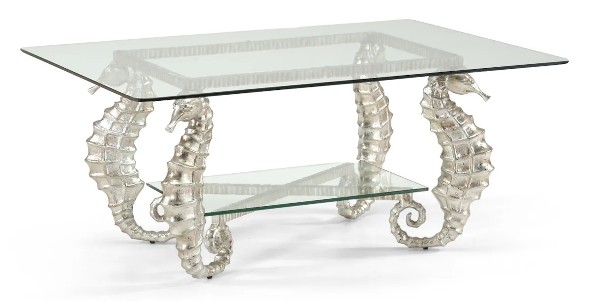 Chelsea House 381590 Seahorse Coffee Table Silver Chelsea House 381590 Seahorse Coffee Table Silver