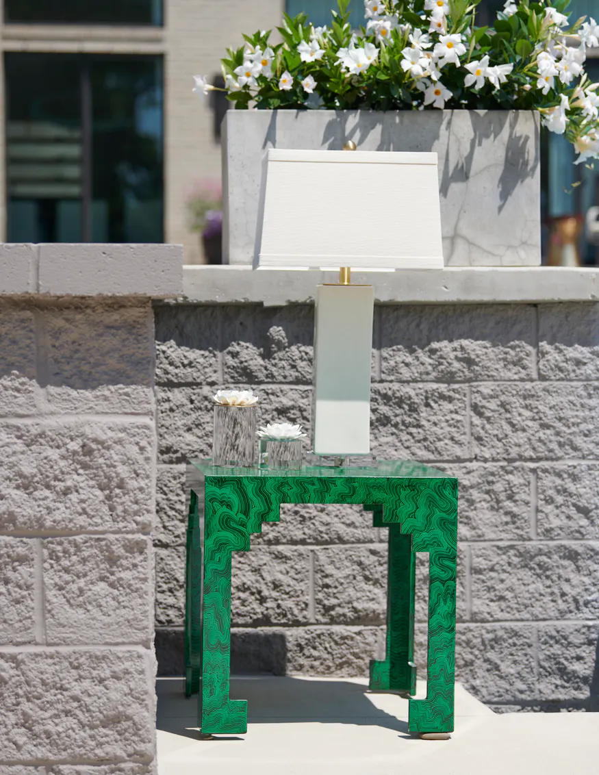Chelsea House 382944 Malachite Cut Corner Table Chelsea House 382944 Malachite Cut Corner Table