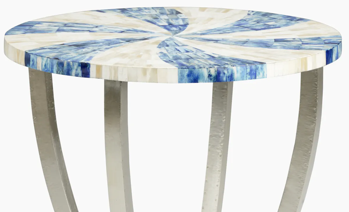 Chelsea House 383354 Blue Swirl Side Table Chelsea House 383354 Blue Swirl Side Table