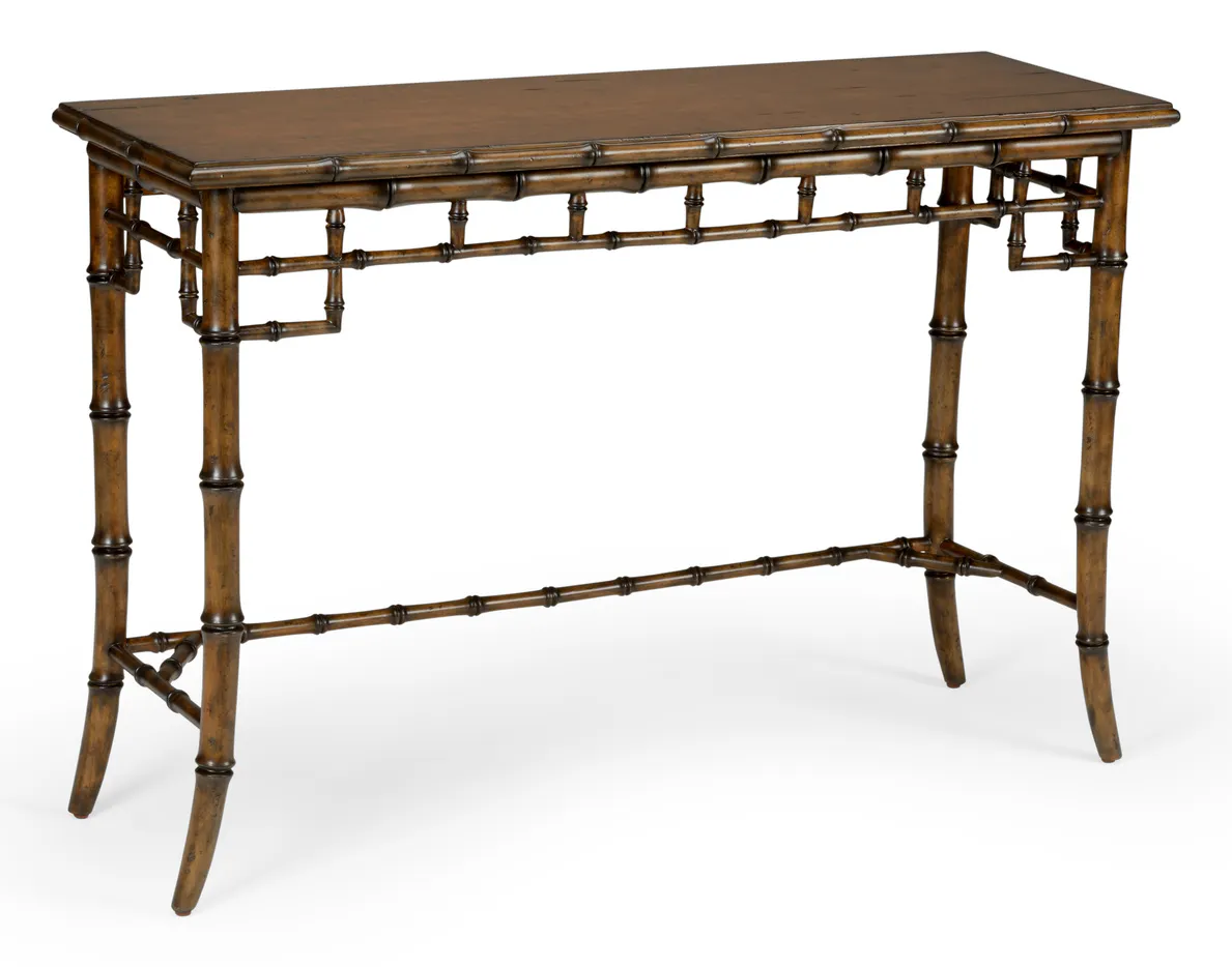 Chelsea House 383606 Bamboo Console Walnut Chelsea House 383606 Bamboo Console Walnut