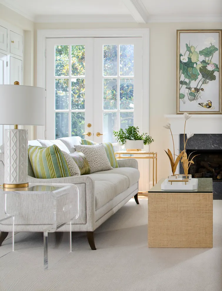 Chelsea House 384315 Seed Glass Side Table Gold Chelsea House 384315 Seed Glass Side Table Gold