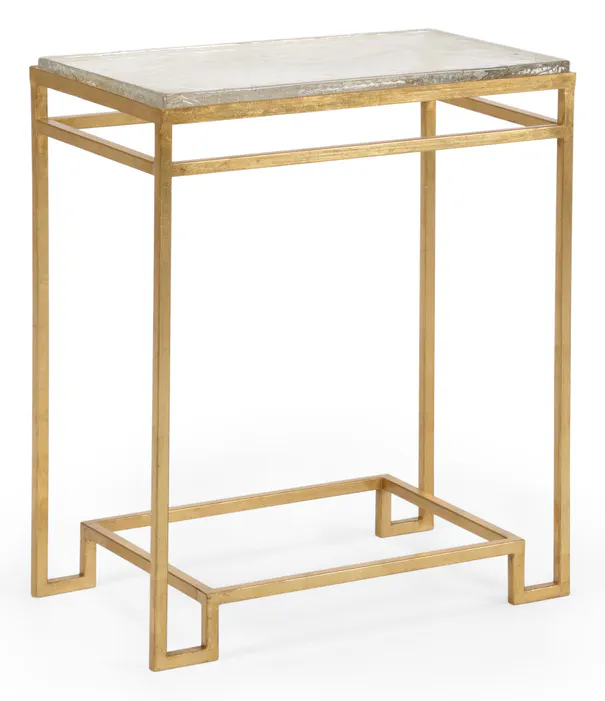 Chelsea House 384315 Seed Glass Side Table Gold Chelsea House 384315 Seed Glass Side Table Gold