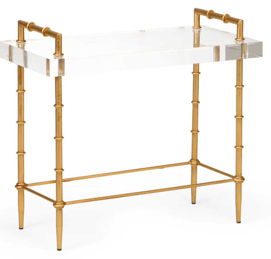 Chelsea House 384365 Acrylic Bamboo Side Table Chelsea House 384365 Acrylic Bamboo Side Table