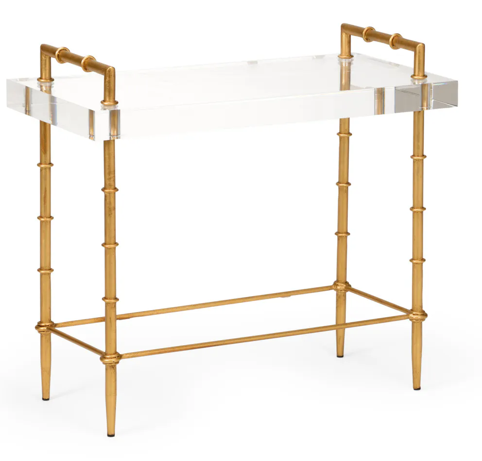 Chelsea House 384365 Acrylic Bamboo Side Table Chelsea House 384365 Acrylic Bamboo Side Table
