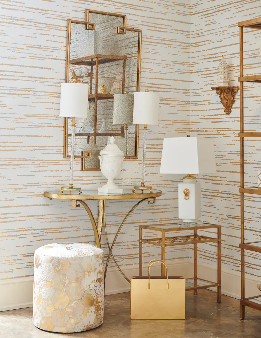 Chelsea House 384562 Cain Console Gold Chelsea House 384562 Cain Console Gold