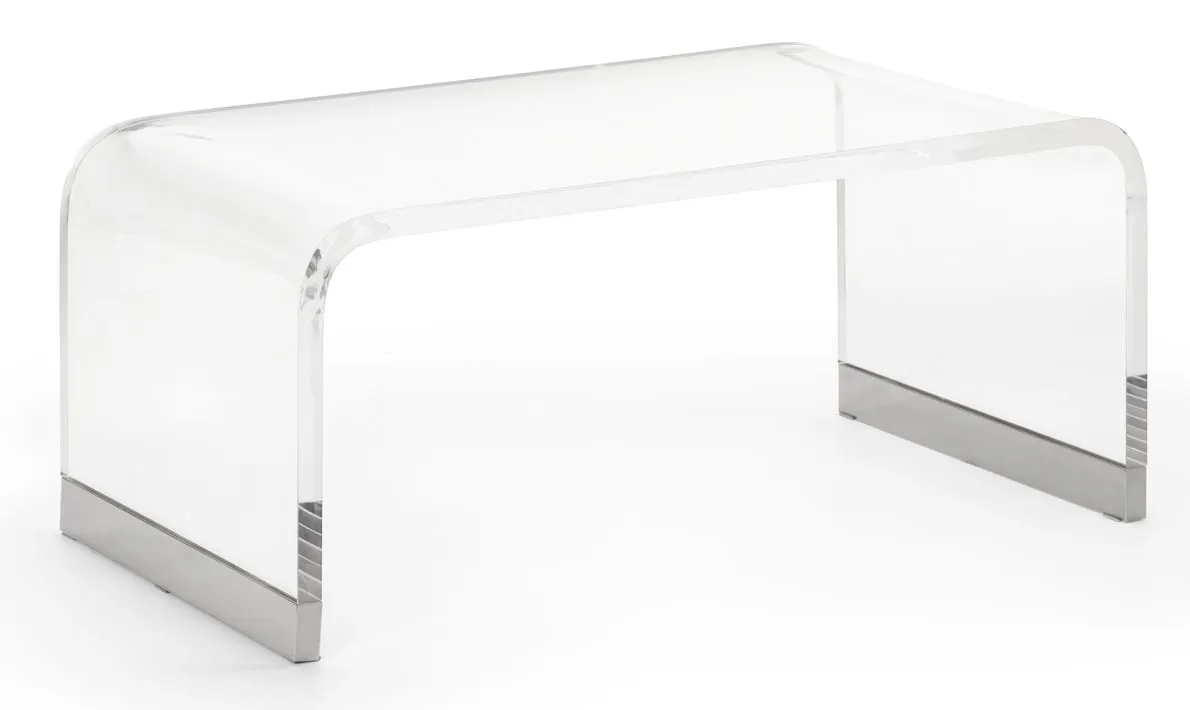 Chelsea House 384788 Waterfall Coffee Table Nickel