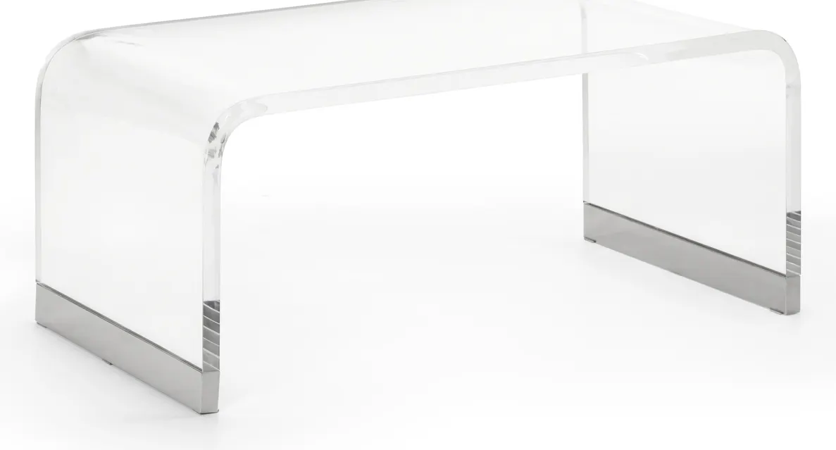 Chelsea House 384788 Waterfall Coffee Table Nickel Chelsea House 384788 Waterfall Coffee Table Nickel
