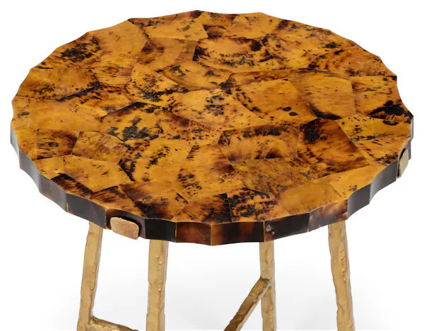 Chelsea House 384960 Brown Penshell Side Table Chelsea House 384960 Brown Penshell Side Table