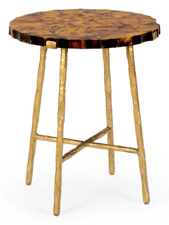 Chelsea House 384960 Brown Penshell Side Table Chelsea House 384960 Brown Penshell Side Table