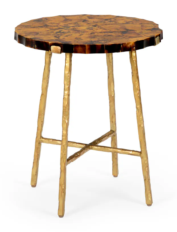 Chelsea House 384960 Brown Penshell Side Table Chelsea House 384960 Brown Penshell Side Table