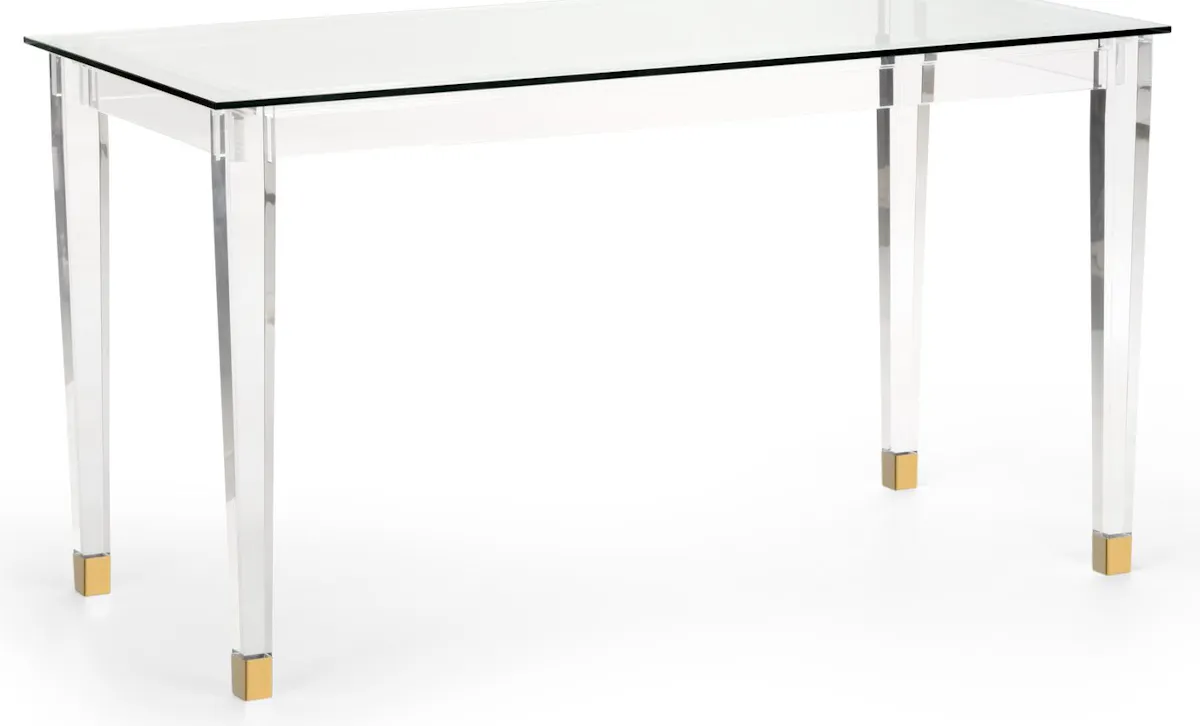 Chelsea House 384967 Acrylic Denver Desk Brass Chelsea House 384967 Acrylic Denver Desk Brass