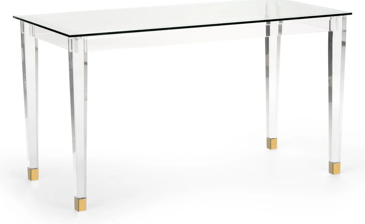 Chelsea House 384967 Acrylic Denver Desk Brass Chelsea House 384967 Acrylic Denver Desk Brass