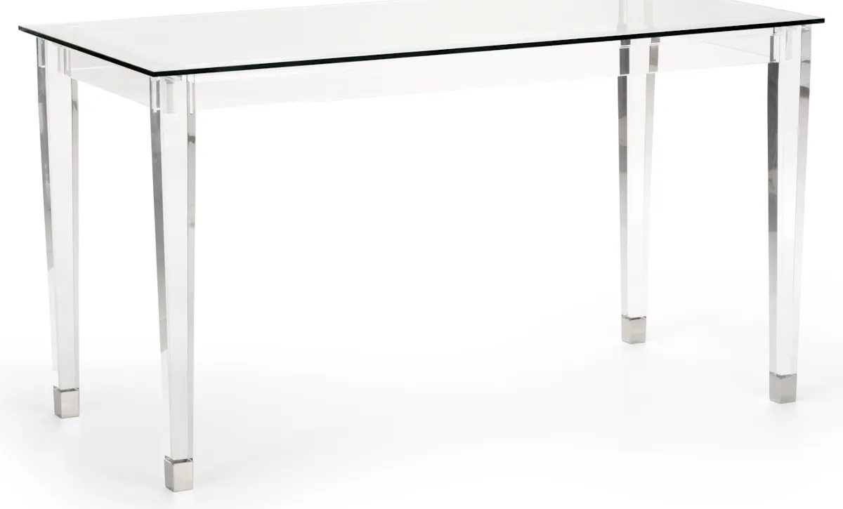 Chelsea House 384972 Acrylic Denver Desk Silver Chelsea House 384972 Acrylic Denver Desk Silver