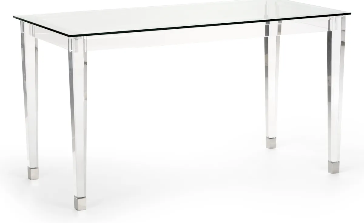 Chelsea House 384972 Acrylic Denver Desk Silver Chelsea House 384972 Acrylic Denver Desk Silver